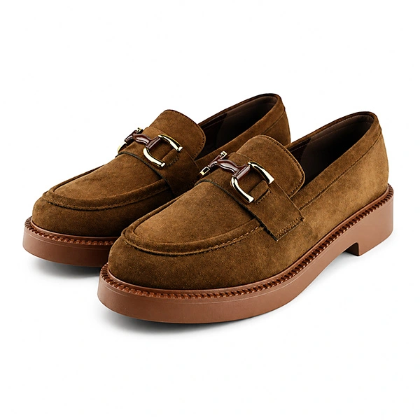 Derbies a platforme pour femme 7516-2 marron miniature